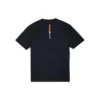 Camiseta esportiva de manga curta com gola redonda e estampa de estrelas em zigue-zague Tamanhos asiáticos “Preto”