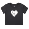Camiseta Heart Tamanhos asiáticos “Preto”