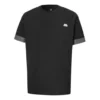 Camiseta masculina Converse City de manga curta com punhos em cores contrastantes, estilo desportivo, gola redonda, preta
