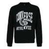 Camiseta masculina Converse com estampa do logotipo Alphabet, gola redonda, preta