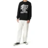 Camiseta masculina Converse com estampa do logotipo Alphabet, gola redonda, preta