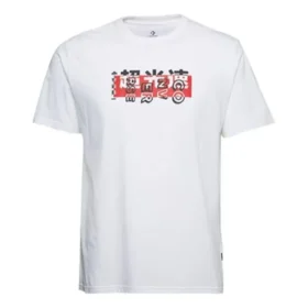 Camiseta masculina Converse com estampa, gola redonda e manga curta, branca Camiseta masculina Converse com estampa, gola redonda e manga curta, branca