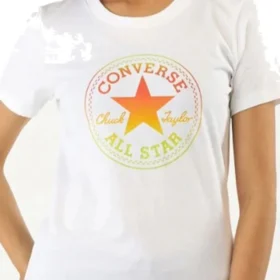 Camiseta Ombre Chuck Patch Crew Tamanhos asiáticos “Branco Amarelo” Camiseta Ombre Chuck Patch Crew Tamanhos asiáticos “Branco Amarelo”