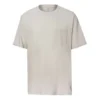 Camiseta Oversized com Gola Redonda e Bolso Renew Tamanhos Ásia “Beige”