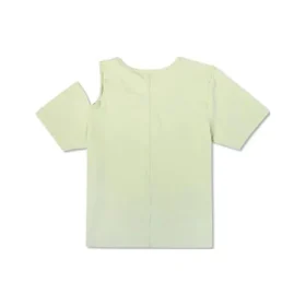 Camiseta Slim Assimétrica Twisted Knits – Tamanhos asiáticos “Verde”