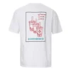 Camiseta unissex de manga curta com apliques Branca