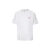 Camiseta unissex de manga curta com apliques Branca