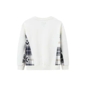 Camisola Casual de Gola Alta Tamanhos Asiáticos “Branco Preto”