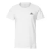 Camisola casual de manga curta com logótipo em branco