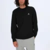 Camisola casual desportiva masculina Converse com logótipo e gola redonda, Preto escuro