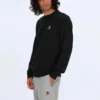 Camisola casual desportiva masculina Converse com logótipo e gola redonda, Preto escuro