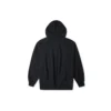Camisola com capuz de malha larga com logótipo bordado Preto