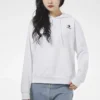 Camisola com capuz de manga comprida e logótipo pequeno Branca