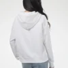 Camisola com capuz de manga comprida e logótipo pequeno Branca