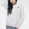 Camisola com capuz de manga comprida e logótipo pequeno Branca