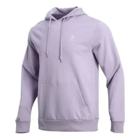 Camisola com capuz desportiva casual Converse para homem, em malha, roxo claro