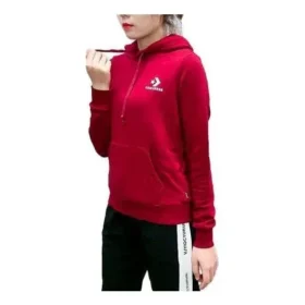 Camisola com capuz e bordado Star Chevron Tamanhos asiáticos “Vermelho”