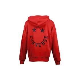 Camisola com capuz e cordão Logo Knit Vermelha