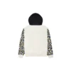 Camisola com capuz e estampado de leopardo arco-íris Tamanhos asiáticos “Off White”