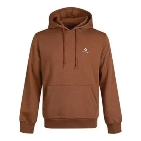 Camisola com capuz e padrão Chevron bordado Tamanhos asiáticos “Castanho”