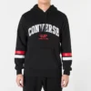 Camisola com capuz e texto universitário Tamanhos asiáticos “Black”