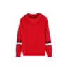 Camisola com capuz e texto universitário Tamanhos asiáticos “Vermelho”