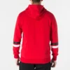 Camisola com capuz e texto universitário Tamanhos asiáticos “Vermelho”