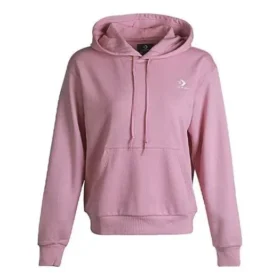 Camisola com capuz Letter Basical Rosa