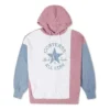 Camisola com capuz oversized em blocos de cor Tamanhos asiáticos “Pink Aura”