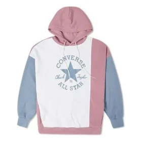Camisola com capuz oversized em blocos de cor Tamanhos asiáticos “Pink Aura”