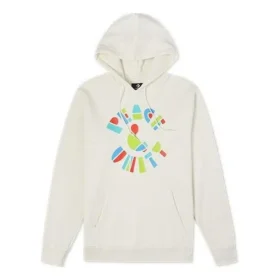 Camisola com capuz reciclada Peace & Unity Tamanhos asiáticos “Egret”