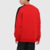 Camisola com gola redonda e fita de treino Tamanhos asiáticos “Vermelho”