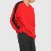 Camisola com gola redonda e fita de treino Tamanhos asiáticos “Vermelho”