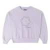 Camisola com gola redonda e padrão floral Tamanhos asiáticos “Lilac”