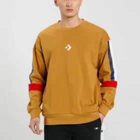 Camisola com painéis contrastantes LW Tamanhos asiáticos “Castanho”