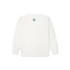 Camisola de gola redonda com bolso no peito e forro polar da série de Ano Novo da Converse para homem, Branco Leite