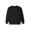 Camisola de gola redonda com bolso no peito e forro polar da série de Ano Novo da Converse para homem, preto escuro