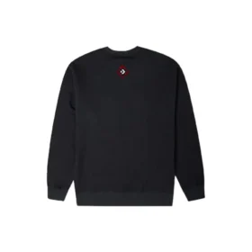 Camisola de gola redonda com bolso no peito e forro polar da série de Ano Novo da Converse para homem, preto escuro Camisola de gola redonda com bolso no peito e forro polar da série de Ano Novo da Converse para homem, preto escuro