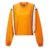 Camisola de gola redonda com costuras em cores contrastantes da série Capsule, cor laranja