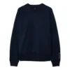 Camisola de gola redonda em malha desportiva de cor sólida Converse x Kim Jones para homem, azul-marinho