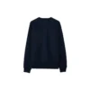Camisola de gola redonda em malha desportiva de cor sólida Converse x Kim Jones para homem, azul-marinho