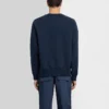 Camisola de gola redonda em malha desportiva de cor sólida Converse x Kim Jones para homem, azul-marinho