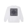 Camisola de malha com logótipo Converse Cashew de gola redonda para homem, branca