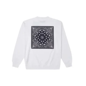 Camisola de malha com logótipo Converse Cashew de gola redonda para homem, branca Camisola de malha com logótipo Converse Cashew de gola redonda para homem, branca