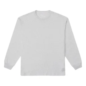 Camisola de manga comprida com logótipo bordado Gold Standard Tamanhos asiáticos “Cinza” Camisola de manga comprida com logótipo bordado Gold Standard Tamanhos asiáticos “Cinza”