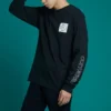 Camisola de manga comprida Distorted Court Tamanhos asiáticos “Preto”