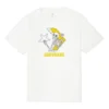 Camisola de manga curta com gola redonda e estampado esqueleto da Converse para homem, branca