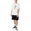 Camisola de manga curta com gola redonda e estampado esqueleto da Converse para homem, branca