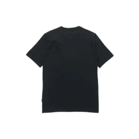 Camisola de manga curta com gola redonda e logótipo Alphabet impresso, preta