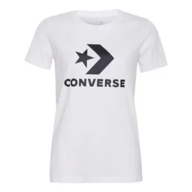 Camisola de manga curta com logótipo clássico impresso, branca
